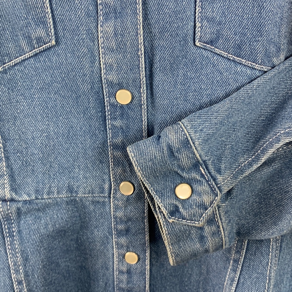 ASOS Design Curve Denim Structured Shirt Dress In Blue NEW! - Picture 7 of 9